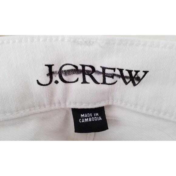 J.Crew 9” Toothpick Mid Rise Stretch Jeans | White Wash | Size 24 | NWT - Picture 5 of 10